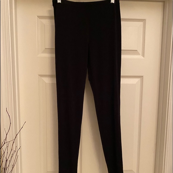 CLARA SUNWOO Pants - Clara sun woo black poly narrow leg pants small